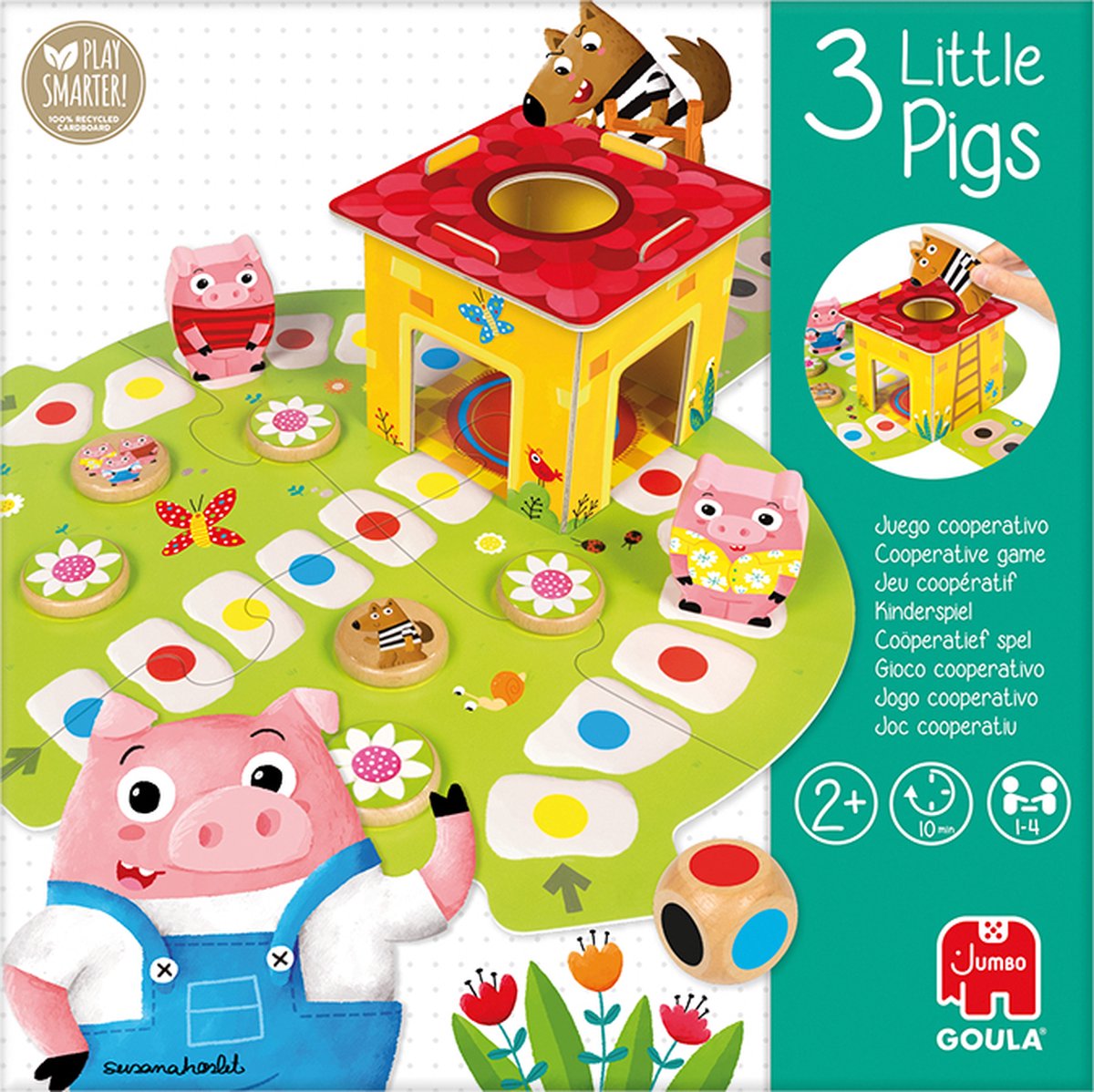 Goula 3 Kleine Biggetjes Houten Spel