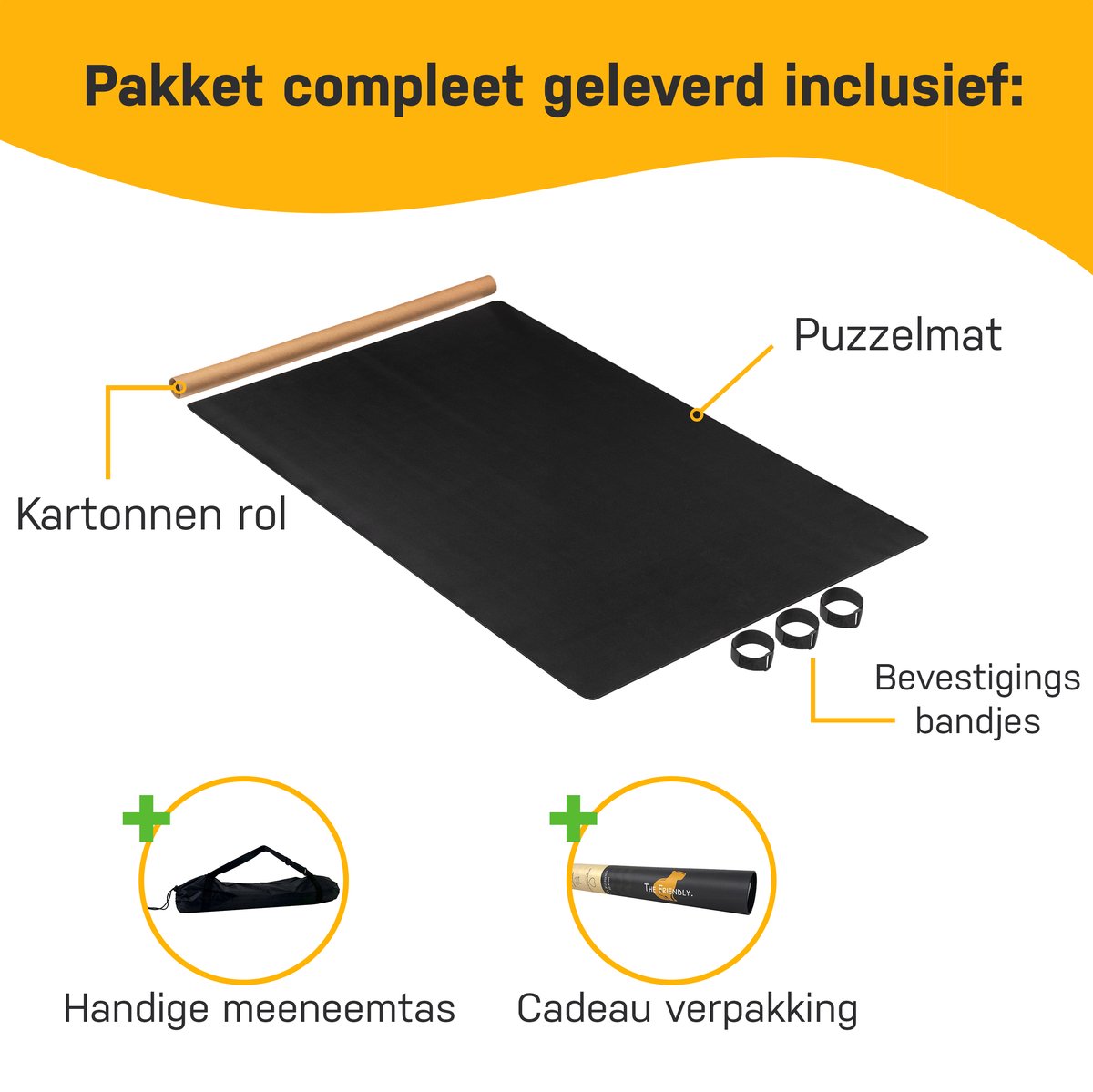 The Friendly Puzzelmat Antislip 500-1500 Stuks