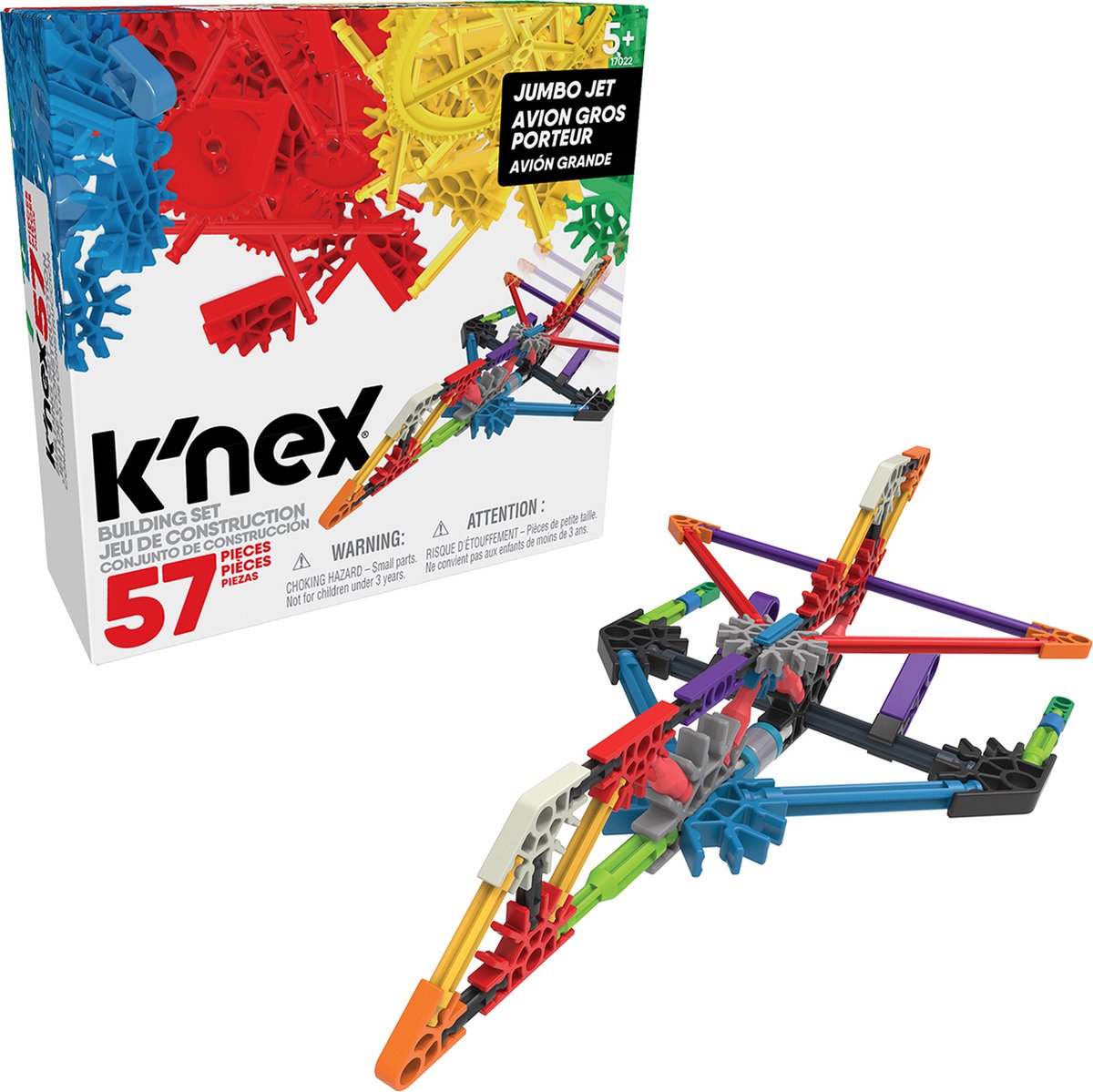K'NEX Jumbo Jet Bouwset voor Avontuurlijke Constructies