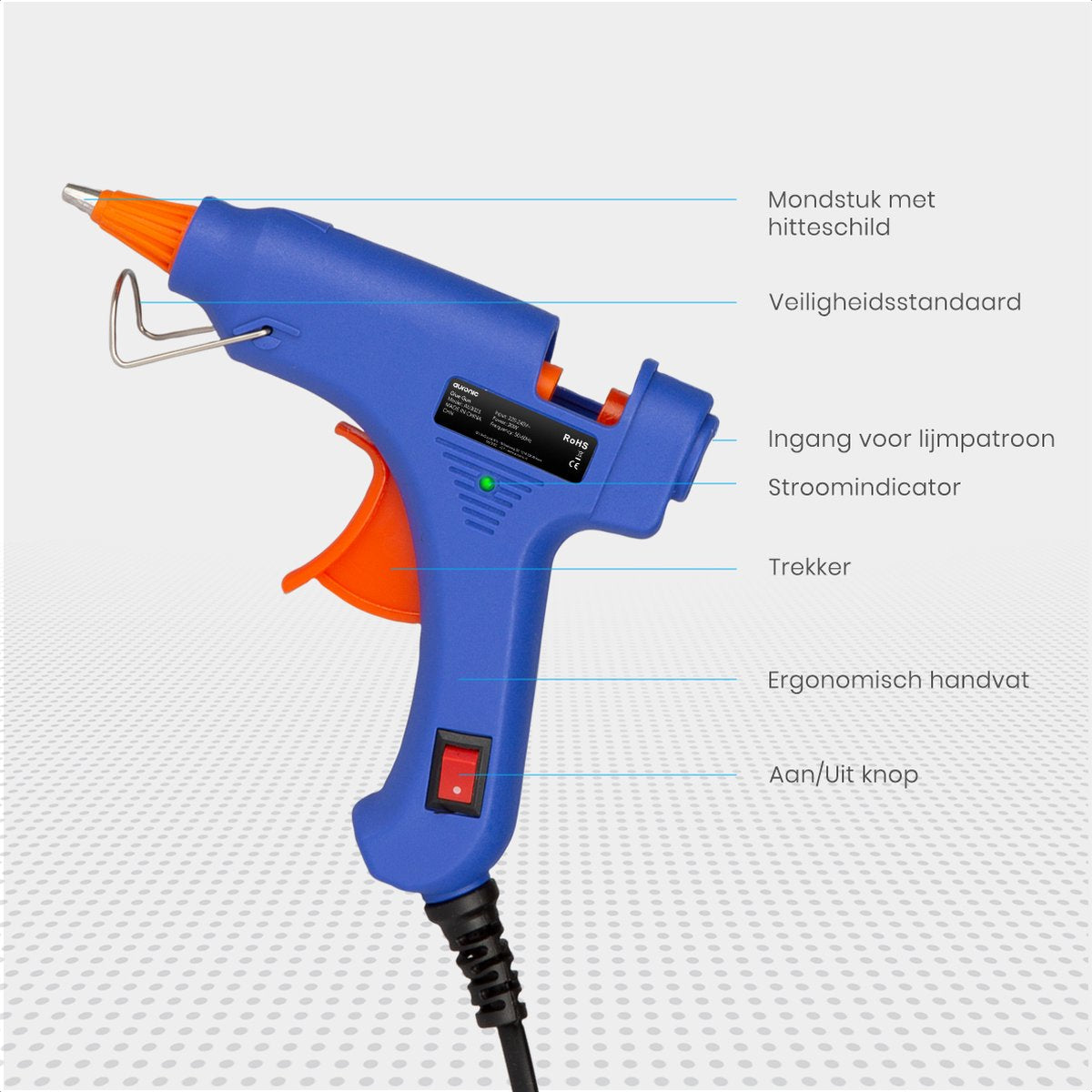Auronic LifeGoods Professionele Lijmpistool met 50 Lijmstaven