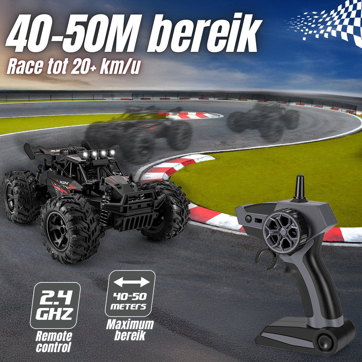 VERTREX Turbo V12 RC Auto voor Volwassenen & Kinderen