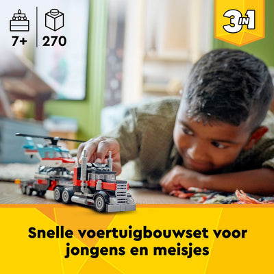 LEGO Creator 3in1 Vrachtwagen met Helikopter - 31146