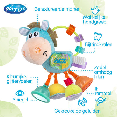 Playgro Clip Clop Activiteitenrammelaar - Blauw