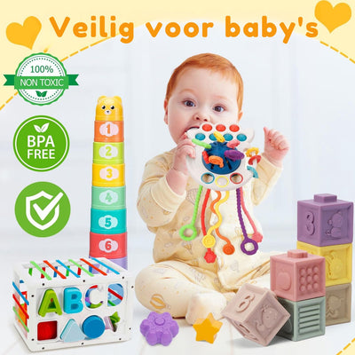 Be Sure Store Montessori 4-in-1 Stapeltoren voor Baby's