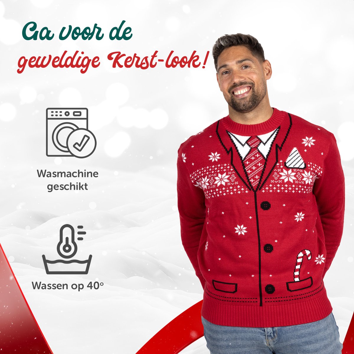 UglyXmas Foute Kersttrui Heren 'Keurig Noël' - Maat XL