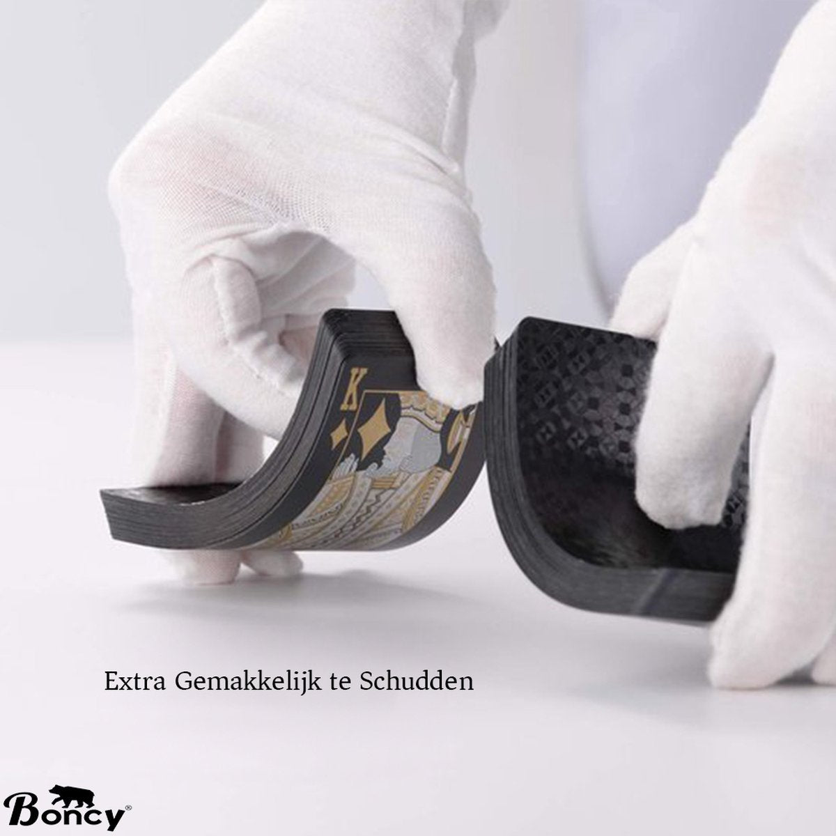 Boncy Luxe Speelkaarten Zwart - 100% Plastic & Waterdicht