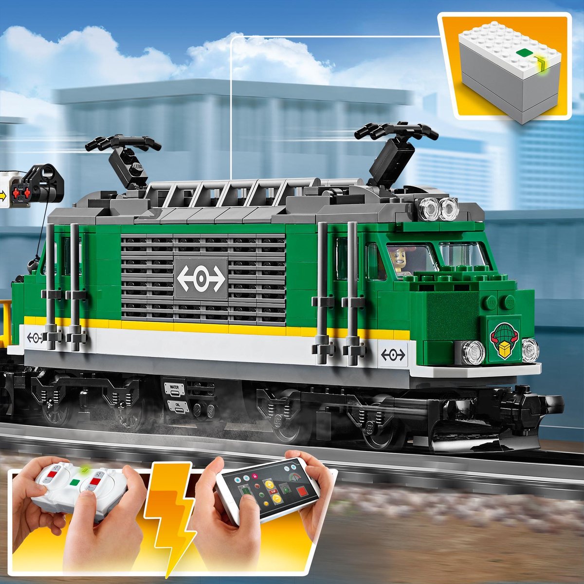 LEGO City Goederentrein met Afstandsbediening - 60198