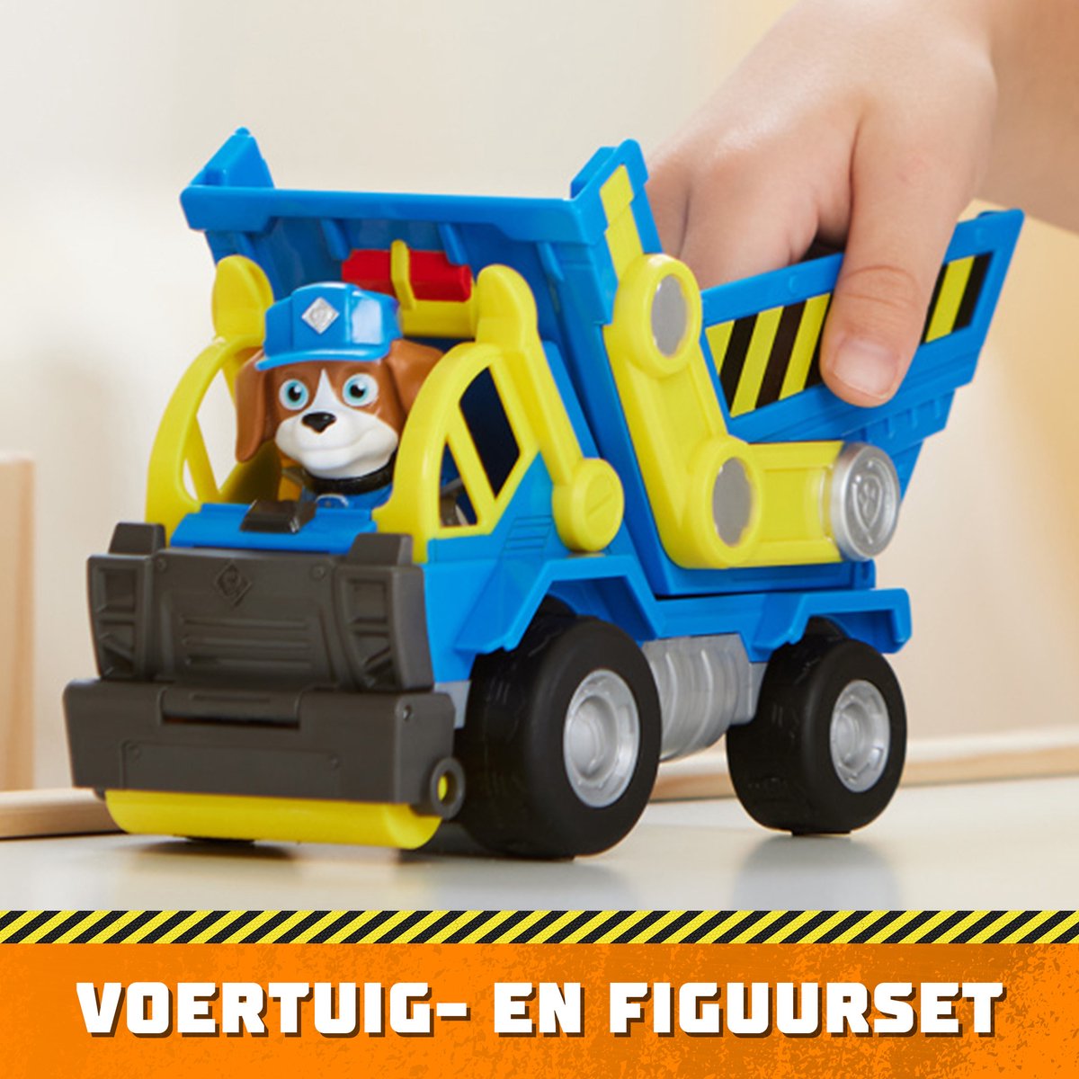 Rubble & Crew Kiepwagen Wheeler met Speelfiguur en Beweegbare Delen
