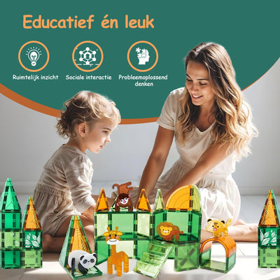 Olvy Magnetische Bouwstenen Montessori - 50 stuks