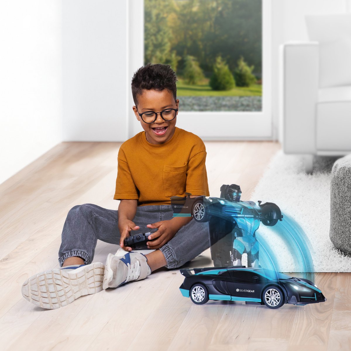 Silvergear Transformeerbare RC Auto voor Jongens - Zwart