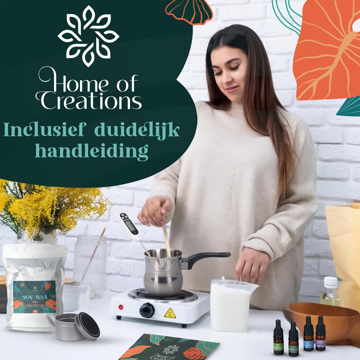 Home of Creations DIY Soja Kaarsenpakket voor Volwassenen