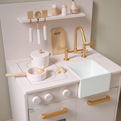 Petite Amelie Houten Speelkeuken met Accessoires - 55 cm - Roze