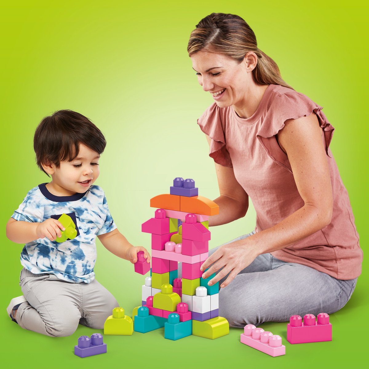 Mega Bloks Roze Bouwstenen Set - 60 Stuks