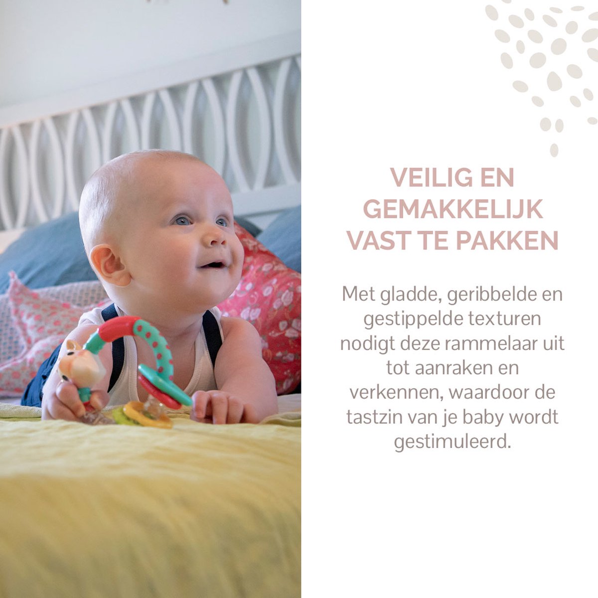 Sophie de Giraf Multi-Textuur Rammelaar Rood/Wit