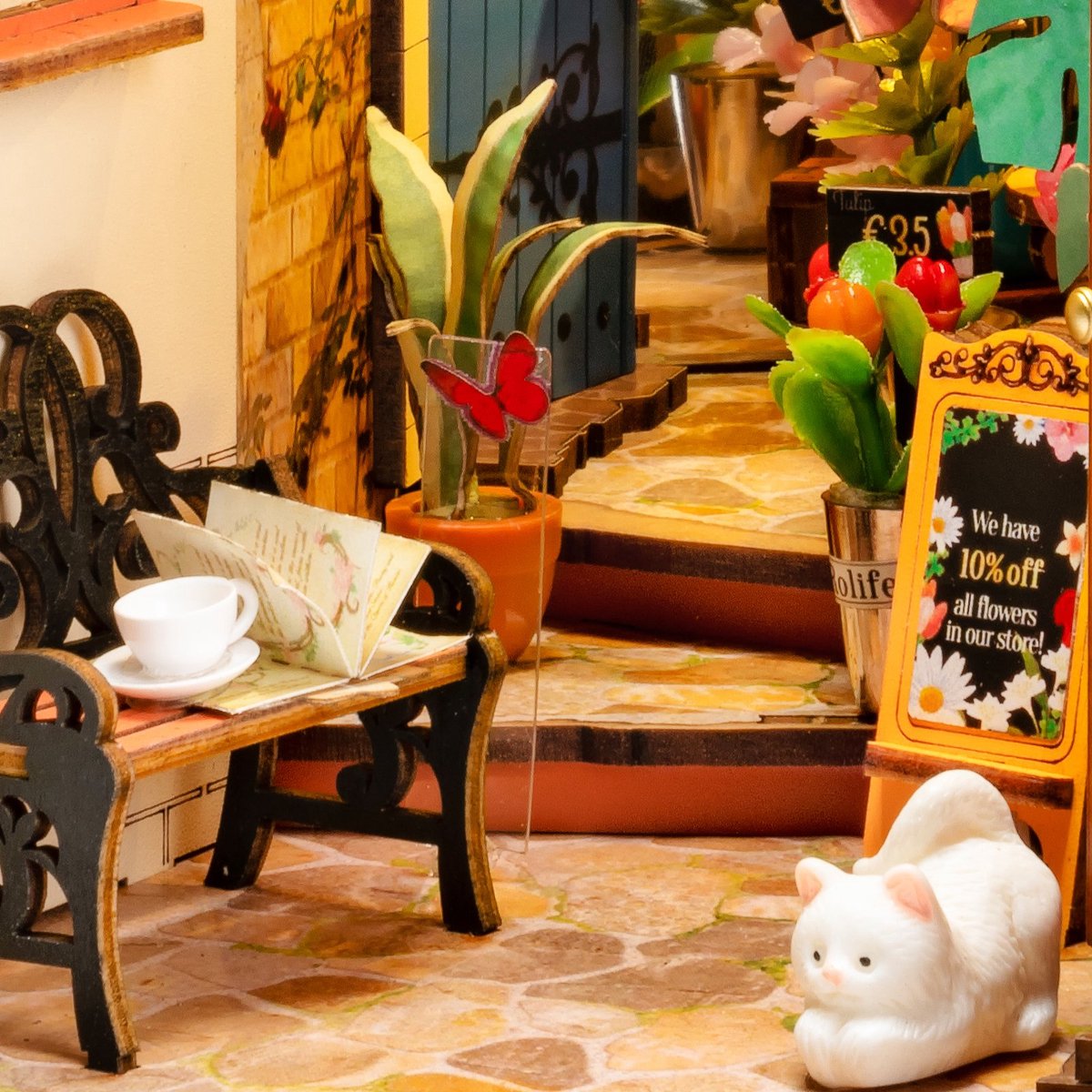 Robotime Coin Floral DIY Miniatuurhuis Kit - TGB09