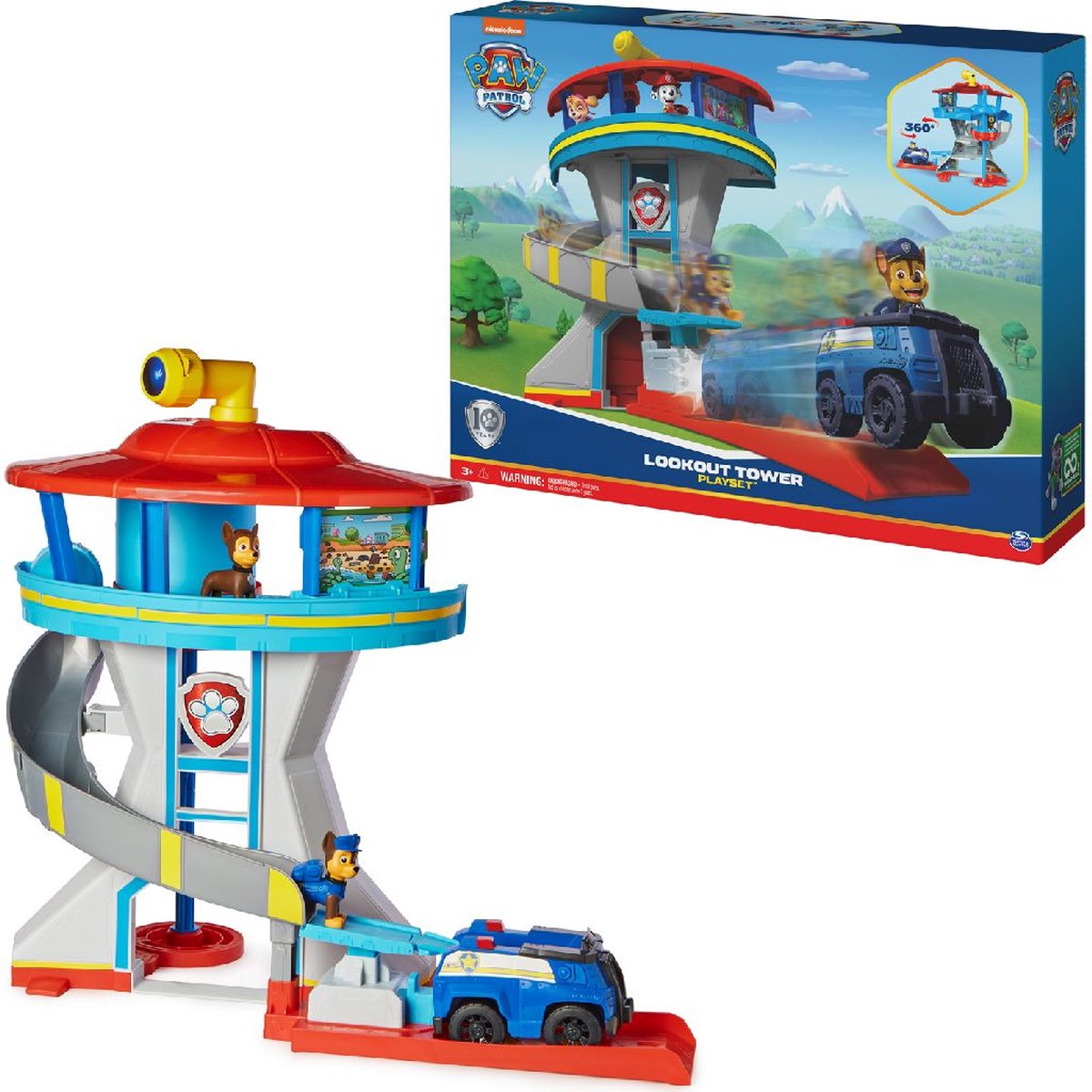 PAW Patrol Controle Toren Speelset met Chase & Voertuig