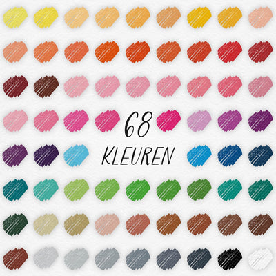 Craft Sensations Professionele Kleurpotloden in Luxe Etui - 68 stuks