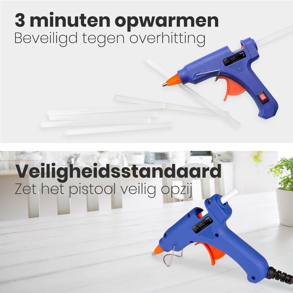 Auronic LifeGoods Professionele Lijmpistool met 50 Lijmstaven