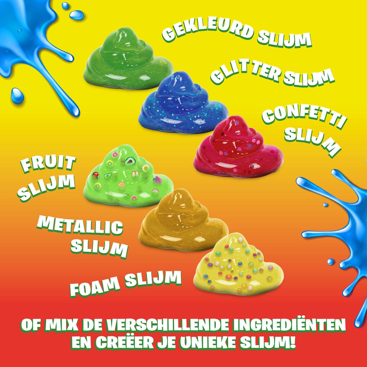JOYA CREATIVE Slime XXL Set voor Kinderen - 6 Verschillende Soorten