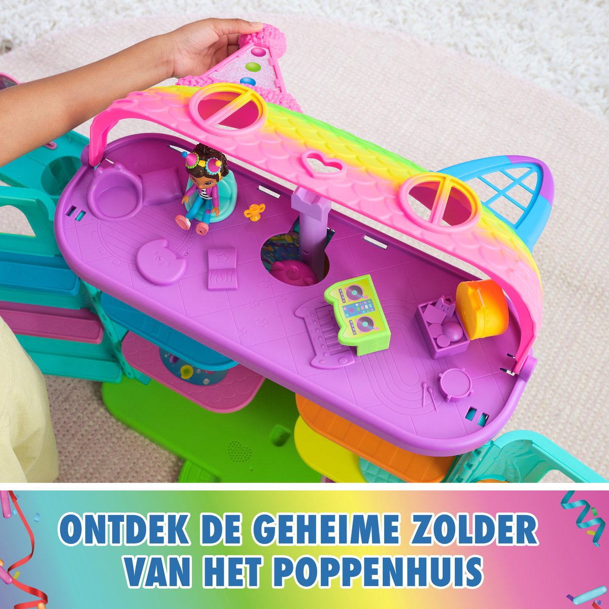 Gabby's Poppenhuis Feesthuis met Figuren en Geluiden - 60 cm