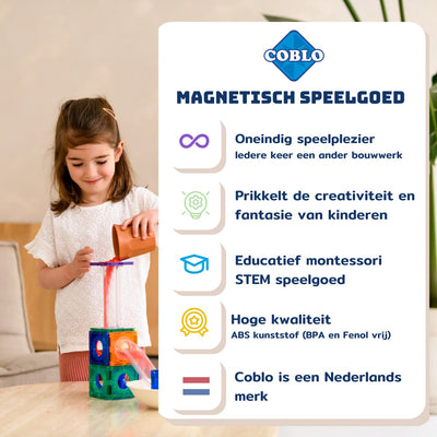 COBLO Marble Track Magnetisch Bouwspeelgoed - 100 stuks