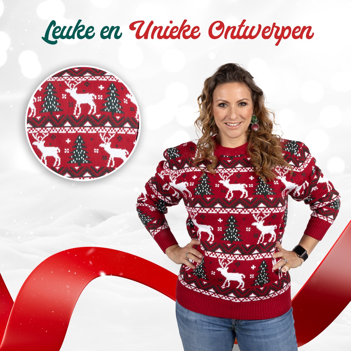 UglyXmas Cosy Noël Rood Kersttrui Unisex - Maat XL