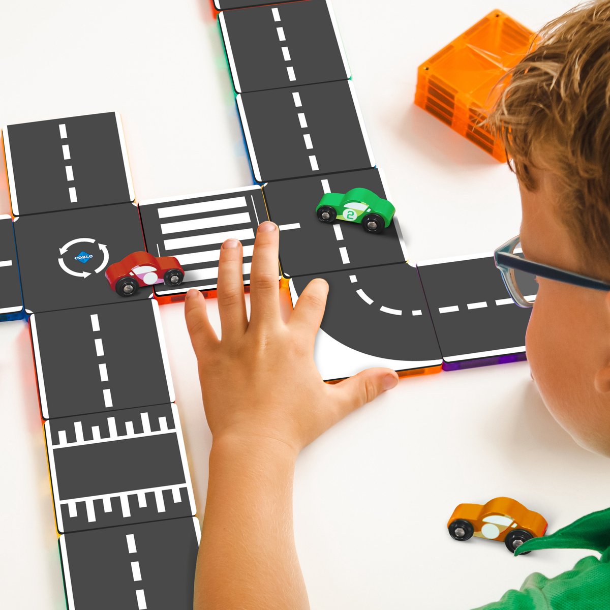 COBLO Magnet Toppers Roads 50-delig Educatief Speelgoed