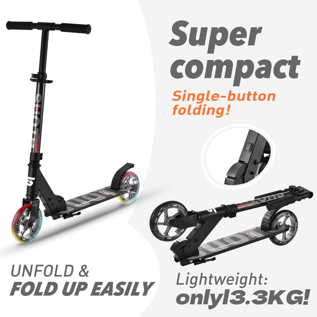 Suotu Kinderstep met LED Verlichting voor Jongens en Meisjes