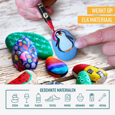 NAPI Acrylverf Markers Dubbele Punt - 24 Kleuren