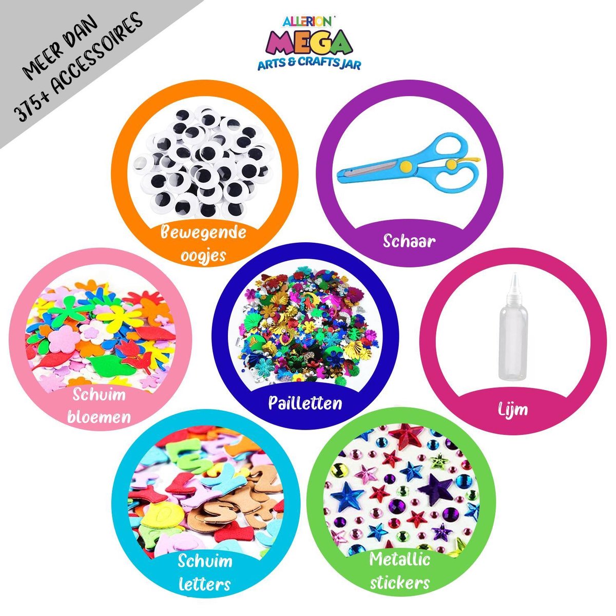 Allerion® Complete Ambachtelijke Knutselset - 375 Accessoires