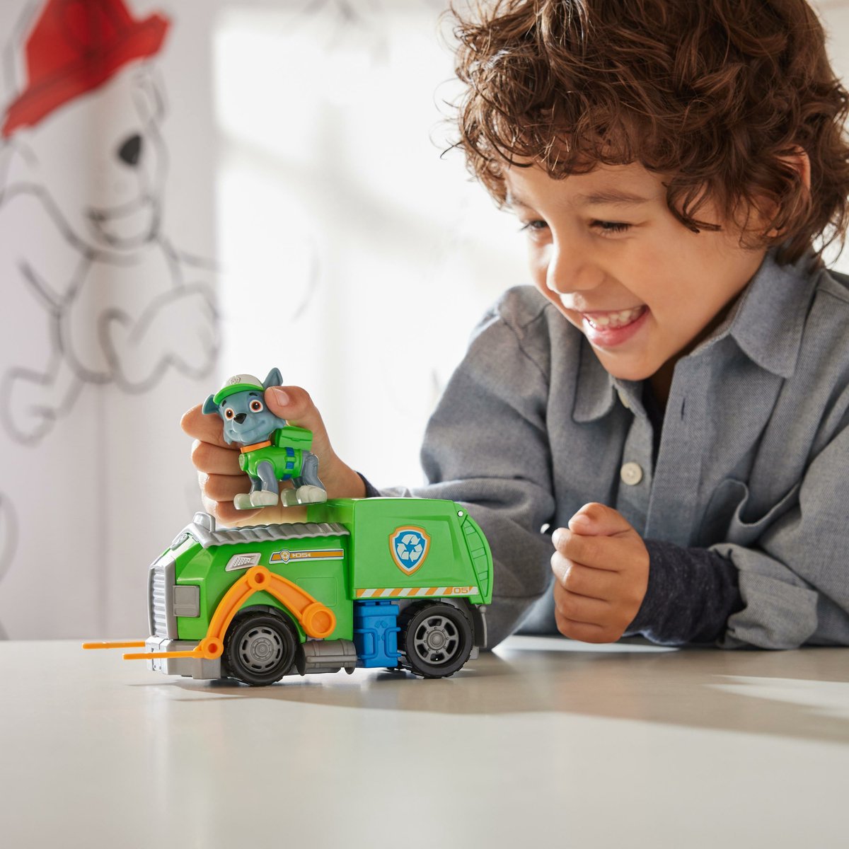 PAW Patrol Rocky's Recycleerwagen met Verzamelbare Figuur