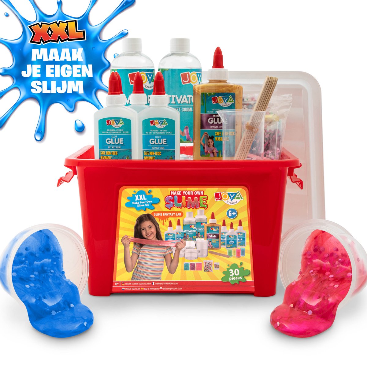JOYA CREATIVE Slime XXL Set voor Kinderen - 6 Verschillende Soorten