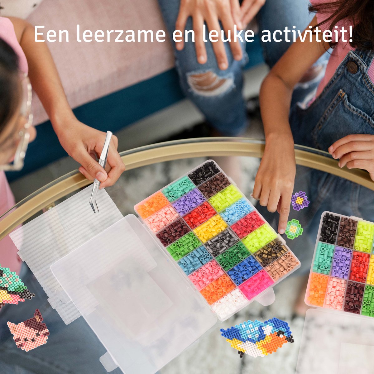 Vaessen Creative Strijkkralen Mix 24 Kleuren in Opbergdoos - 5000 st.