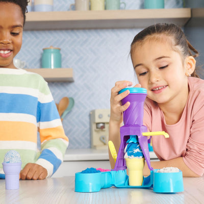 Kinetic Sand IJsset met 396g Blauw, Roze en Wit Zand