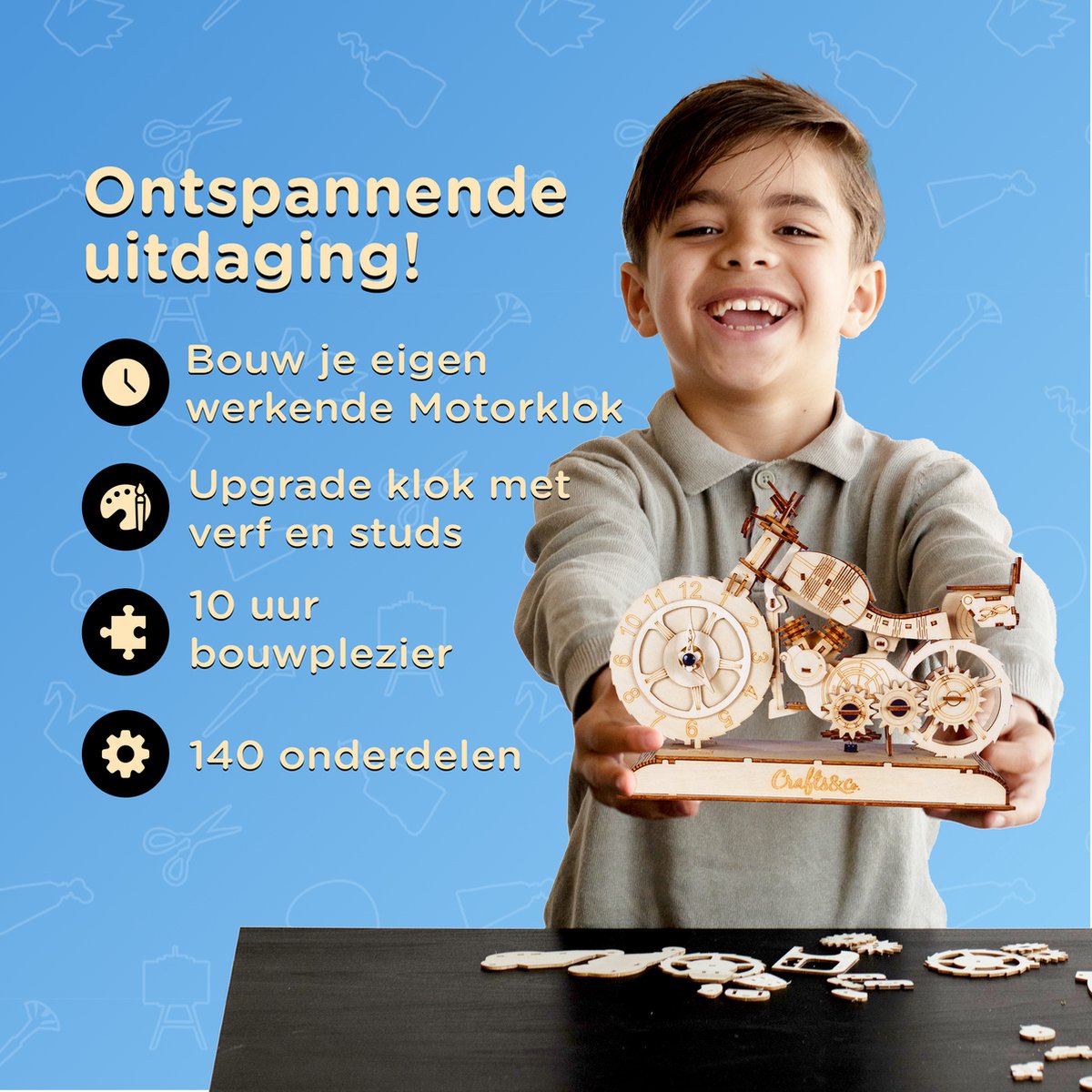 Crafts&Co Miniatuur Bouwkits voor Volwassenen en Kinderen - 137 Stuks