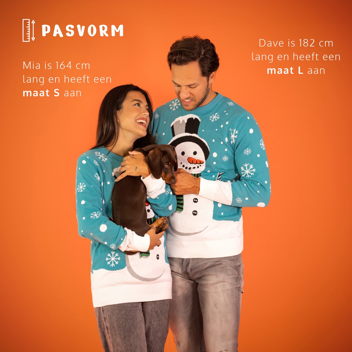 JAP Christmas Recycled Kersttrui L - Blauw - Voor Dames & Heren