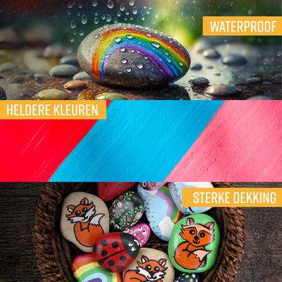 NAPI Acrylverf Markers Dubbele Punt - 24 Kleuren