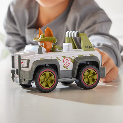 PAW Patrol Tracker Voertuig met Verzamelbare Figurine - 15 cm