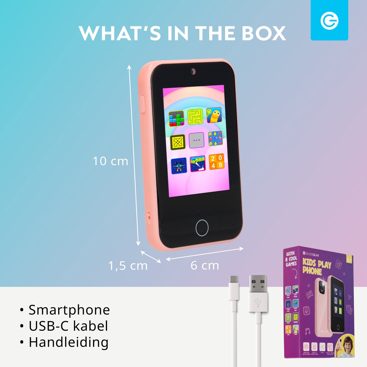 Silvergear Educatief Speelgoed Telefoon - ABC - Roze