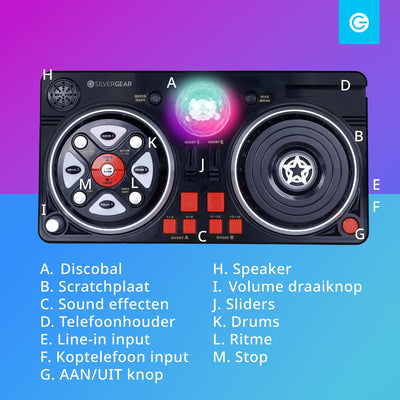 Silvergear DJ Set voor Kinderen - Mixconsole met Accessoires