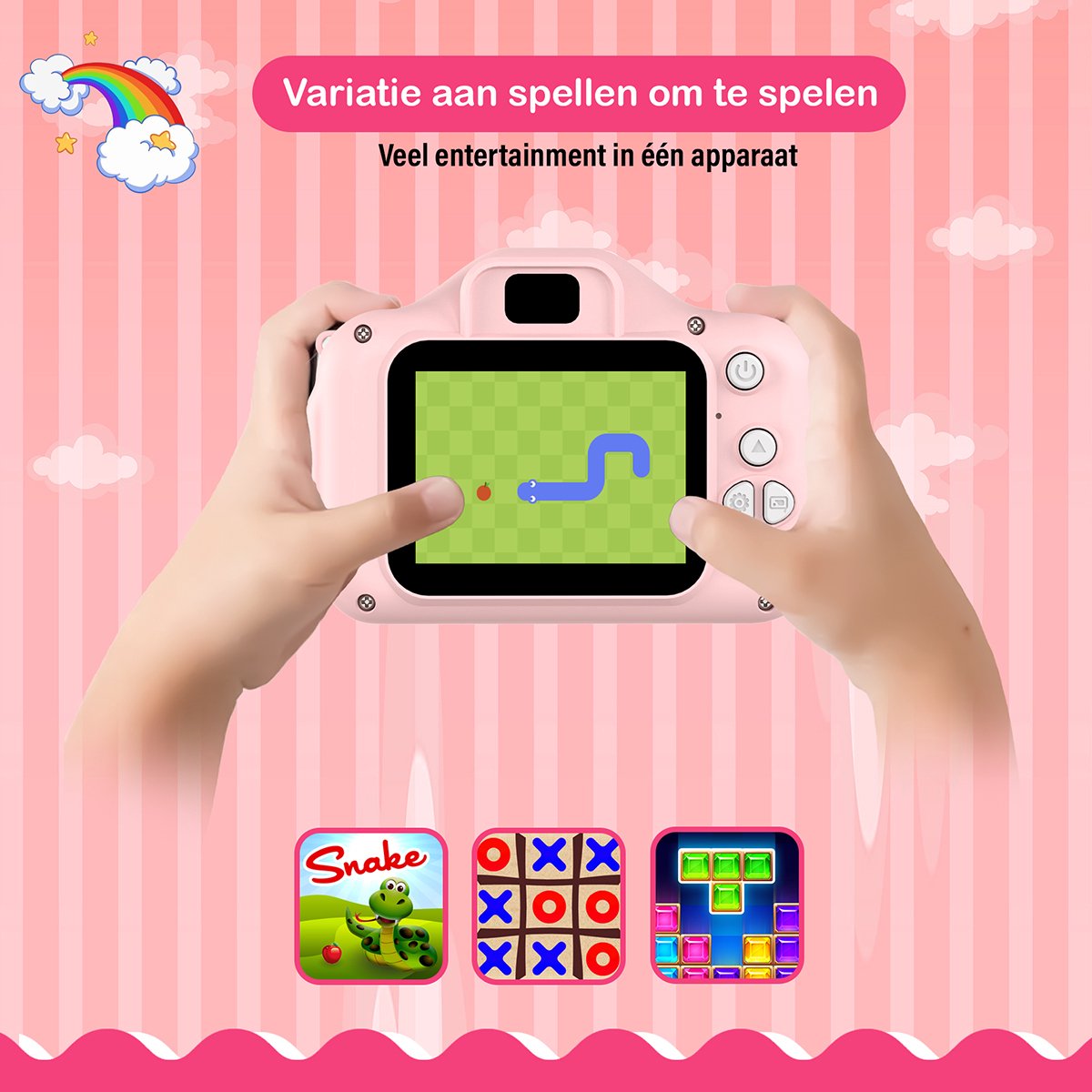 Ilona Kinder Digitale Camera HD 1080p + Sticker Set - Unicorn