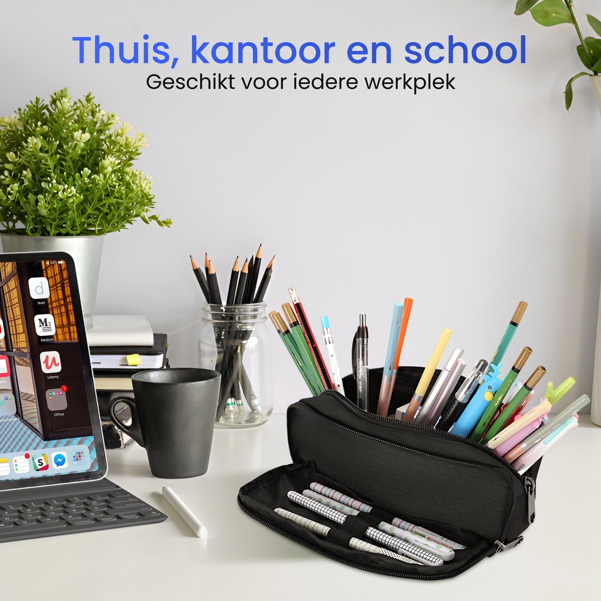 Vues Zwarte Etui voor Volwassenen en Kinderen