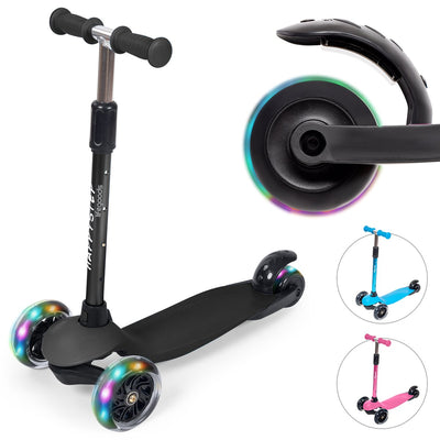 LifeGoods HappyStep Kinderstep met 3 Verlichte Wielen - 3-5 Jaar