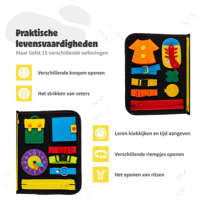 MontiPlay Montessori Sensorisch Activiteitenbord Dino