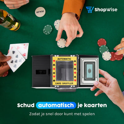 ShopWise Automatische Kaartenschudmachine op Batterijen