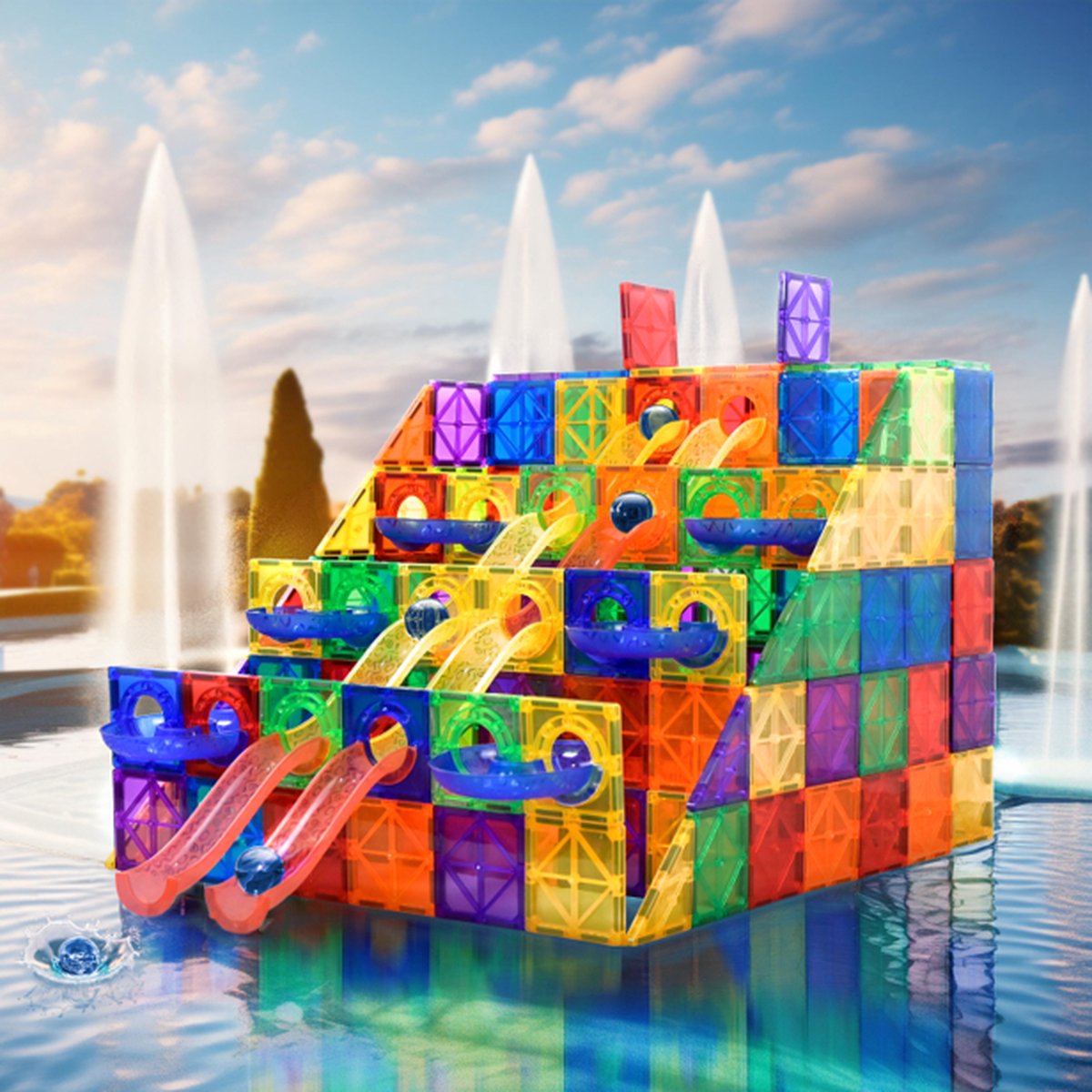 Magnaminds Magnetische Marmerbaan - 102-delig