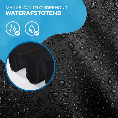 Sans marque Waterdichte Duurzame Tafelkleed Zwart 259x152 CM