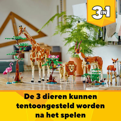 LEGO Creator Safari Dieren 3-in-1: Giraf, Leeuw & Gazellen