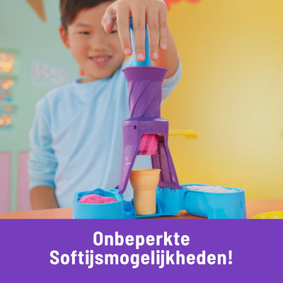Kinetic Sand IJsset met 396g Blauw, Roze en Wit Zand