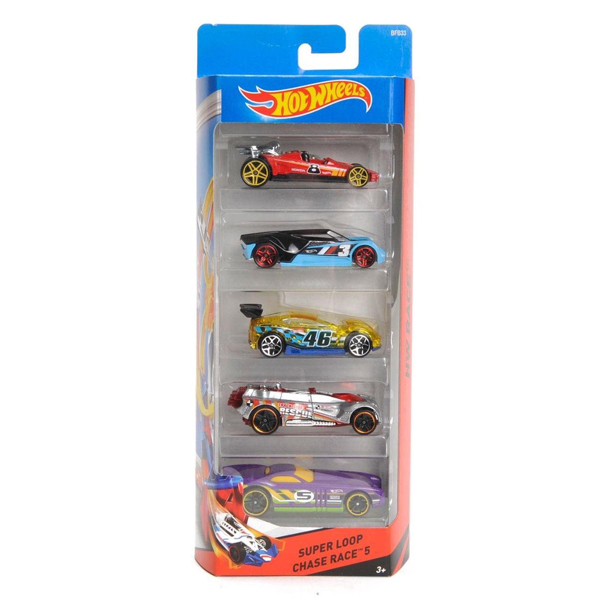 Hot Wheels Cadeauset met 5 Stoere Auto's